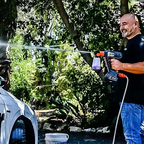 אקדח שטיפה בלחץ נטען 18V כולל מטען מהיר 3A 18V וסוללה 3.0AH HUNTER