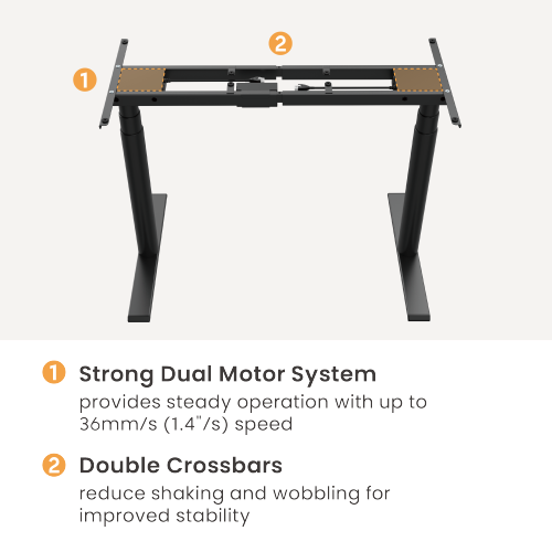 מעמד רגליים עגולות שחורות לשולחן חשמלי מבית LUMI