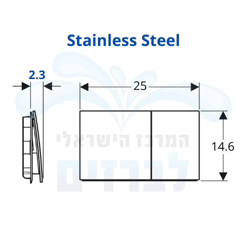 לחצן הדחה Stainless Steel לניאגרה סמויה גבריט GEBERIT SIGMA70