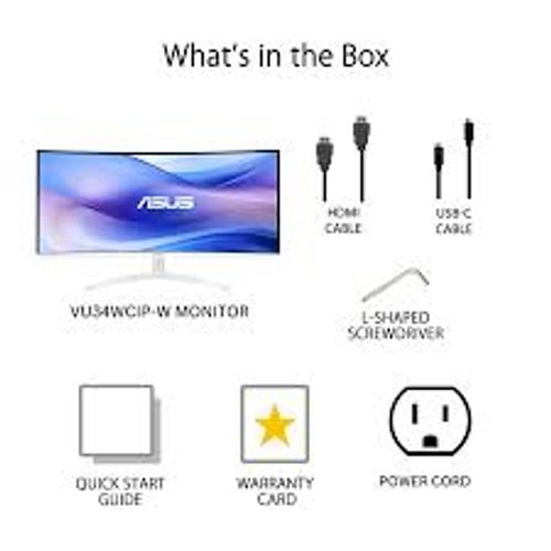 מסך ASUS VU34WCIP-W WT/1MS(MPRT)/EU//DP+HDMI+SPK+USB*4+USB-C