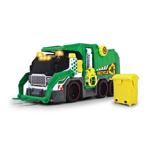 משאית אשפה 39 ס''מ אורקלי + הרמה ממונעת + פח אשפה - DICKIE TOYS