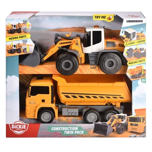 משאית + טרקטור שופל - DICKIE TOYS
