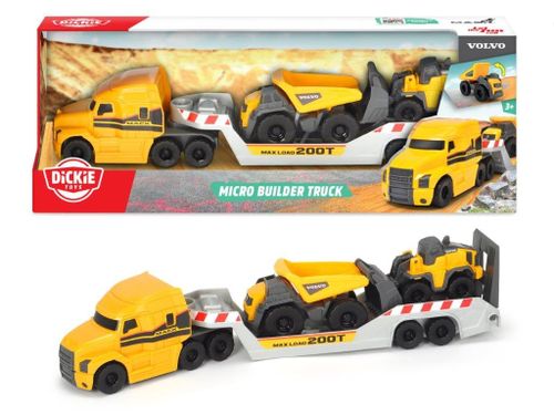 משאית גרר כולל טרקטורון ומשאית - VOLVO DICKIE TOYS