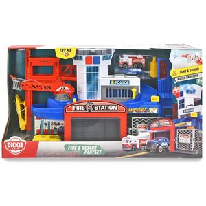 מרכז הצלה אורקלי משפריצה מים + מכונית DICKIE TOYS