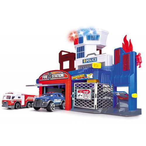 מרכז הצלה אורקלי משפריצה מים + מכונית DICKIE TOYS