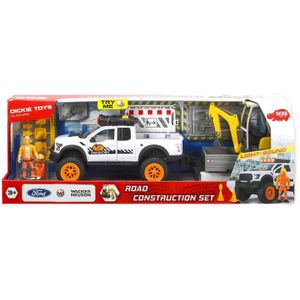 גדר תיקונים אורקלי כולל נגרר DICKIE TOYS road construction set Playlife