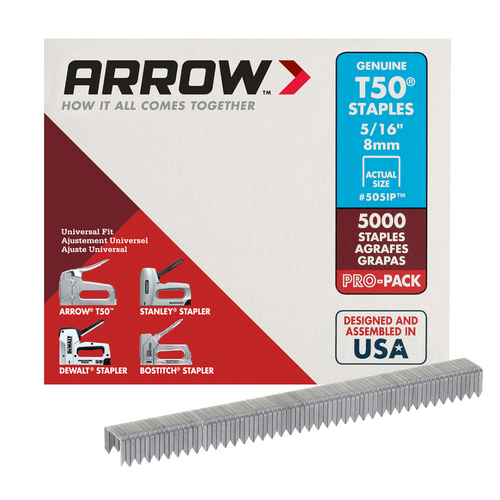 סיכות לאקדח דגם T50/55 מידה 5/16 כמות 5000 יח' ARROW
