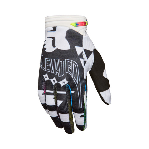 כפפות רכיבה פוקס שחור / לבן - FOX 180 IMAGE COSMO GLOVE V26