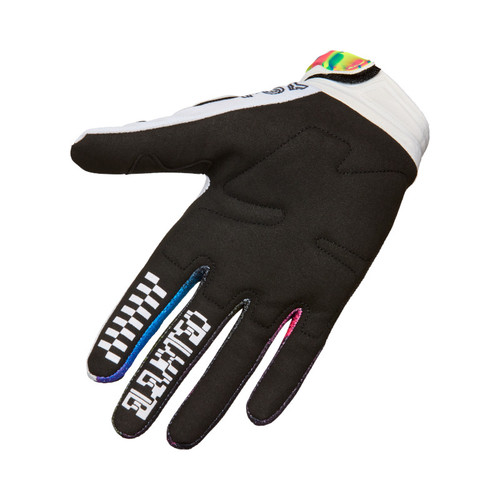 כפפות רכיבה פוקס שחור / לבן - FOX 180 IMAGE COSMO GLOVE V26