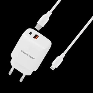 מטען קיר 25W עם כבל lightning דגם MWC25PQ מבית SILVER LINE