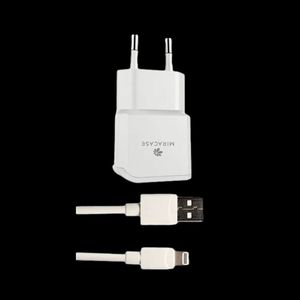 מטען קיר + כבל  MIRACASE MWCS240 MFI לבן