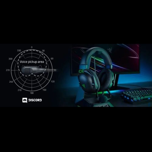 אוזניות גיימינג Razer BlackShark V2 USB בצבע שחור