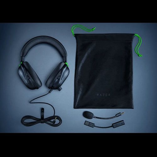 אוזניות גיימינג Razer BlackShark V2 USB בצבע שחור
