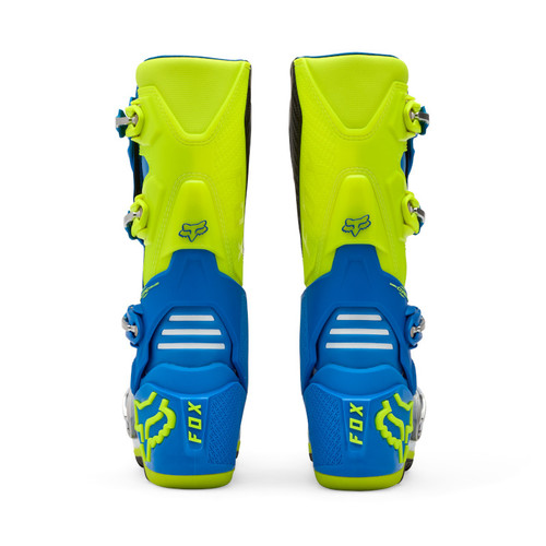 מגף רכיבה פוקס צהוב / כחול -  FOX MOTION BOOT V26