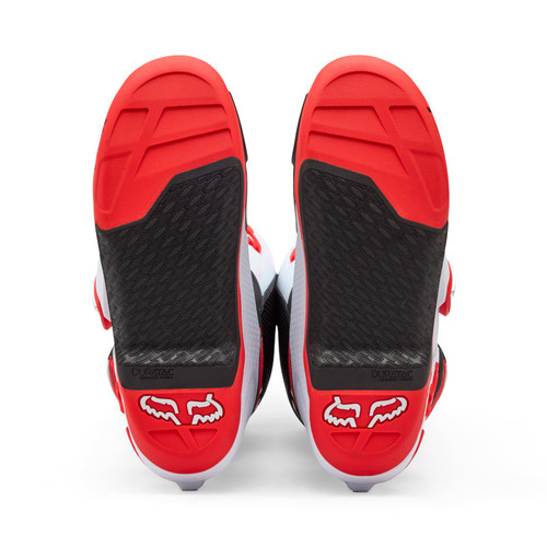 מגף רכיבה פוקס אדום / לבן -  FOX MOTION BOOT V26