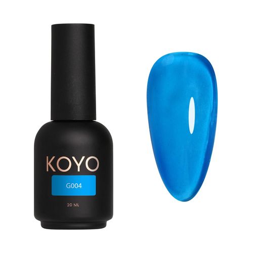 לק ג׳ל 20 מ״ל Koyo G004 ויטראג׳ קייצי גוון חצי שקוף באפקט זכוכית.