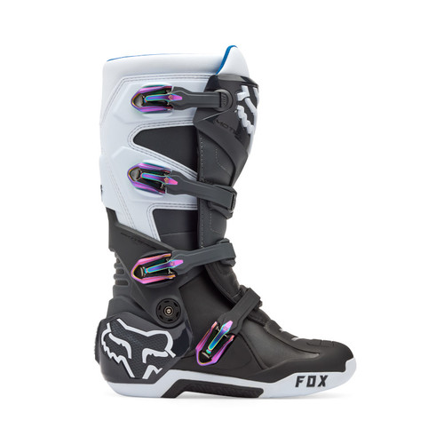 מגף רכיבה פוקס לבן / אפור / שחור -  FOX MOTION BOOT V26