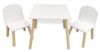 סט שולחן ו 2 כסאות מעץ לילדים - לבן