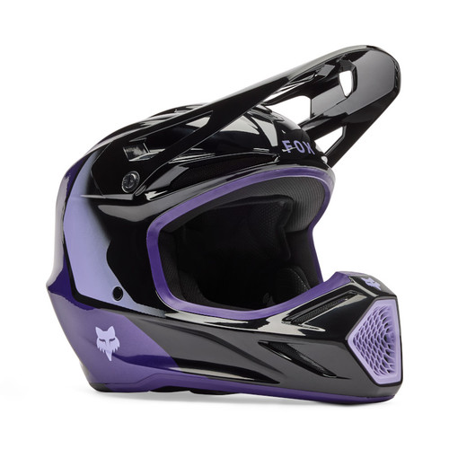 קסדת ילדים פוקס שחור / סגול  - FOX YTH V3 SPIRE V26