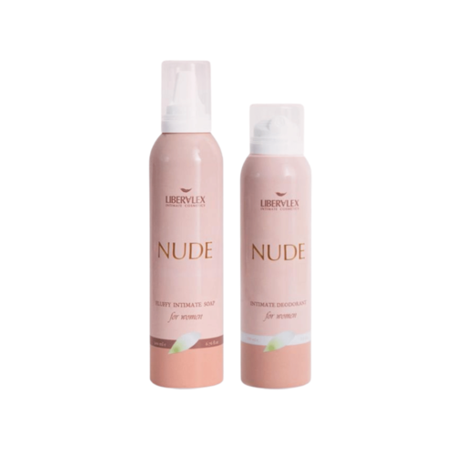 מארז קצף שטיפה אינטימי NUDE + דאודורנט אינטימי NUDE (נטול בושם)
