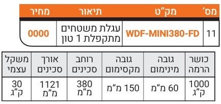 עגלת משטחים מתקפלת עד 1 טון KARNAF