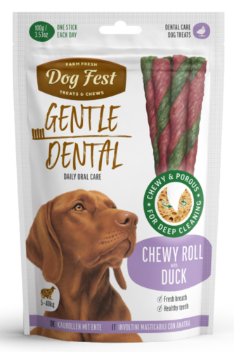 dog fest חטיף דנטלי גליל לעיסה בטעם ברווז