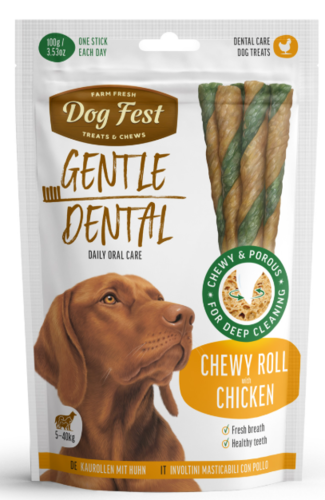 dog fest חטיף דנטלי גליל לעיסה בטעם עוף