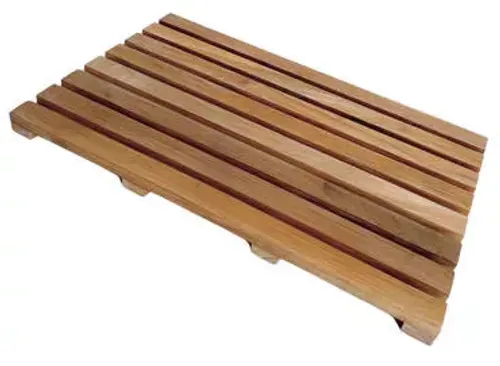 משטח עץ מלבני למקלחת 65x40 ס