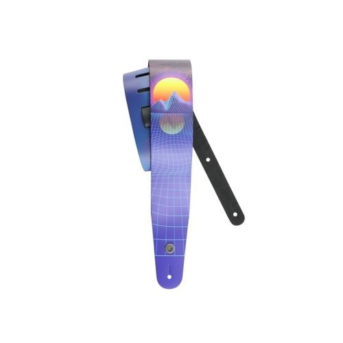 D'Addario Outrun Deluxe Leather Guitar Strap - Sunset