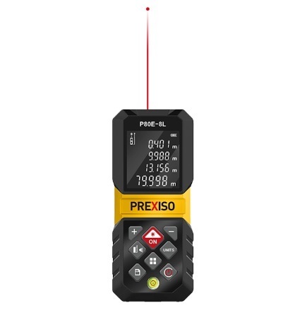 מד טווח לייזר נטען 80 מטר PREXISO P-80E-8L פרקסיסו