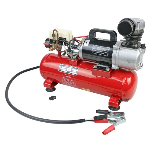 קומפרסור אוויר מהיר 12V עם מיכל 8 ליטר 112 ליטר לדקה חיבור למצבר L&B