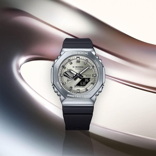 CASIO GBM-2100A-8B CARBON סולארי ובלוטוס מתכתי