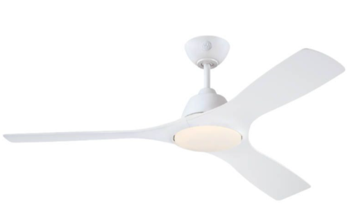 מאוורר תקרה JESSICA IP44 ‏52 אינץ' לבן עם תאורת LED