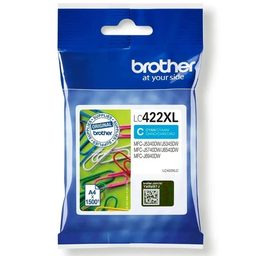 דיו מקורי Brother LC-422C XL כחול עד 1,500 דף