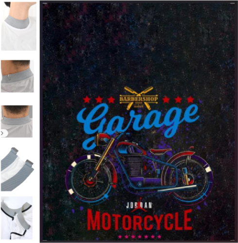 חלוק למסתפר GARAGE עם סגירת סילקון דגם CC-0100