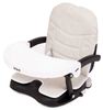 מושב הגבהה לתינוק גוסטו מתקפל עם מגש וריפוד שליף ורחיץ - שחור/לבן