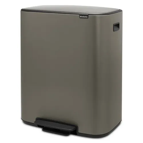 פח ברבנטיה למטבח 60 ליטר - Brabantia פלטינום מתוך קולקציית פחי אשפה למטבח (זווית נוספת) - שילוב מושלם בין נוחות שימוש יומיומית לסטייל נקי