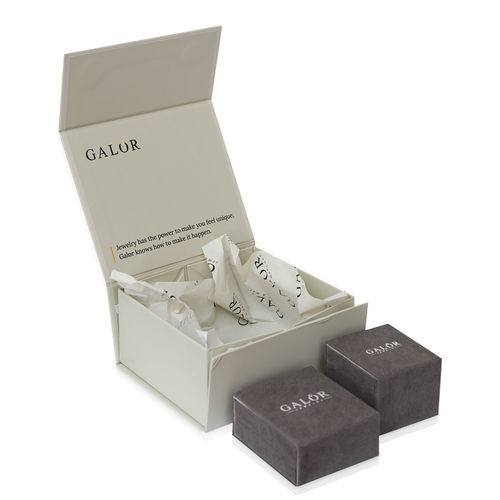 עגילי וינטג' סיטרין ויהלומים מזהב 14K