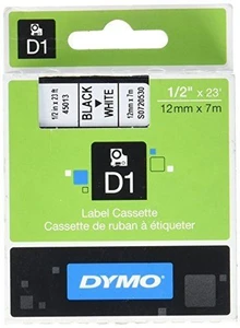 סרט 12 מ"מ שחור על לבן DYMO 45013