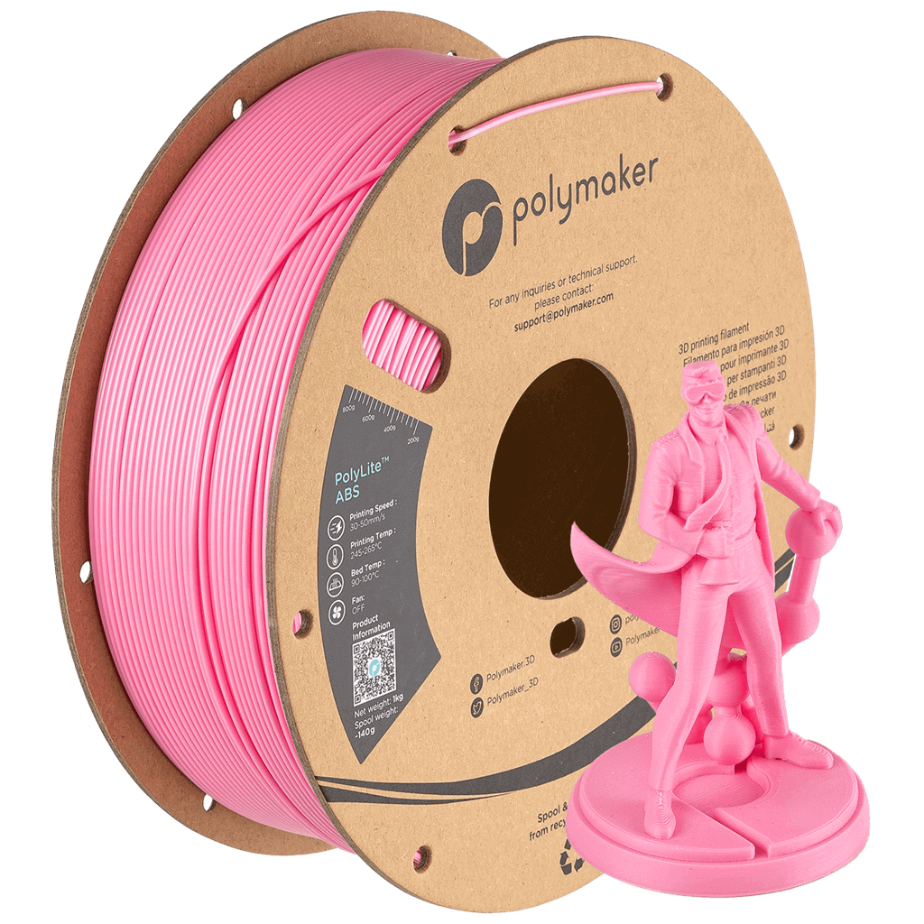 פילמנט ורוד 1 ק"ג 1.75 מ"מ- Polylite ABS Pink