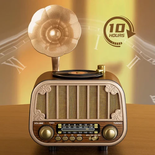 רדיו רמקול רטרו דמוי פטיפון MD-1318BT