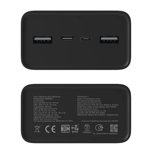 סוללת גיבוי 18W ניידת דגם Xiaomi Power Bank 30000mAh