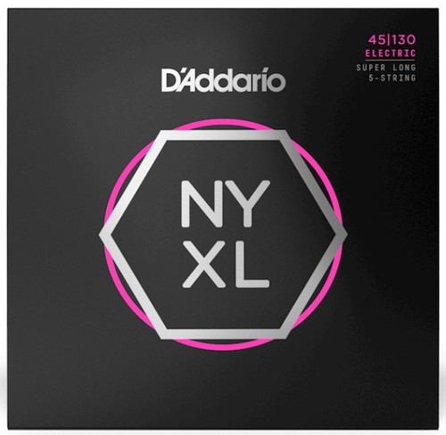 D'Addario NYXL45130SL Regular Light Long Scale 5-String Bass Strings