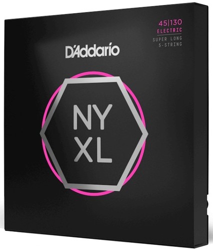 זוית נוספת D'Addario NYXL45130SL Regular Light Long Scale 5-String Bass Strings