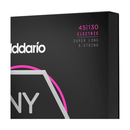 זוית נוספת D'Addario NYXL45130SL Regular Light Long Scale 5-String Bass Strings