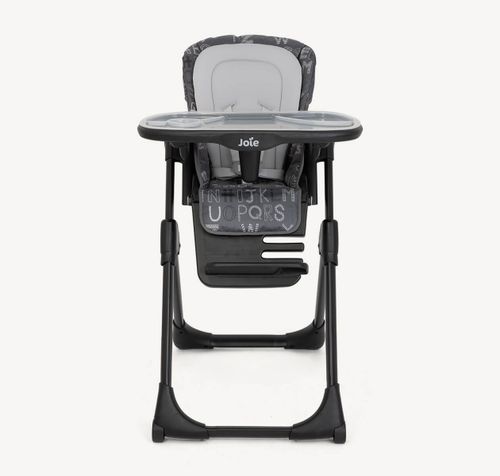 כסא אוכל מפואר לתינוק Mimzy Recline עם 3 מגשים וריפוד כפול - ABC Charcoal