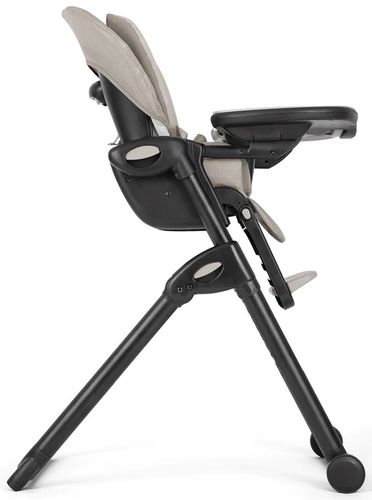 כסא אוכל מפואר לתינוק Mimzy Recline עם 3 מגשים וריפוד כפול - ABC Charcoal