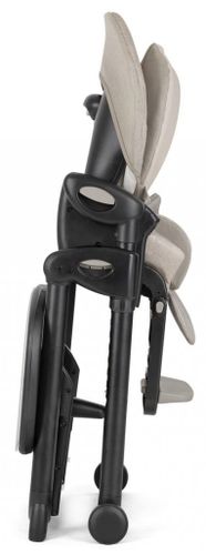 כסא אוכל מפואר לתינוק Mimzy Recline עם 3 מגשים וריפוד כפול - Walnut Wood