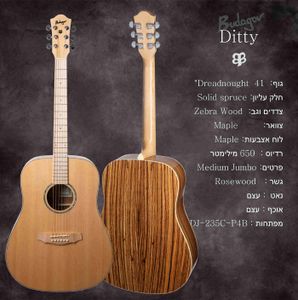 גיטרה אקוסטית Budagov Ditty Maple neck