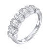 טבעת יהלומים מלבניים ואובליים 1.92CT זהב 14K